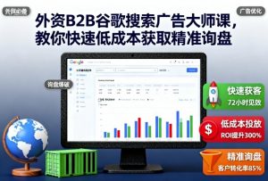 外资B2B谷歌搜索广告大师课,教你快速低成本获取精准询盘-木石资源网