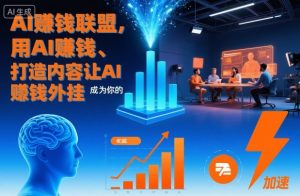 AI賺钱联盟，用AI賺钱、打造内容让AI成为你的賺钱外挂-木石资源网