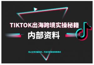TikTok跨境电商0-1搭建运营,TK出海跨境实操秘籍(10月更新)-木石资源网