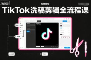 TikTok洗稿剪辑全流程课，PR洗稿剪辑全流程，TK洗稿运营课-木石资源网