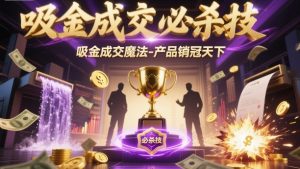吸金成交必杀技，吸金成交魔法-产品销冠天下-木石资源网
