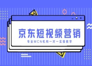 京东短视频营销项目,专业MCN机构一对一实操教学-木石资源网