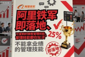 阿里铁军即落地、可复制的销售管理技能，不能拿业绩的管理技能都在扯淡-木石资源网