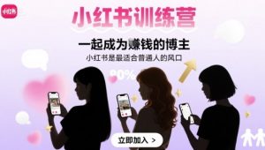 小红书训练营一起成为賺钱的博主,小红书是最适合普通人的风口-木石资源网