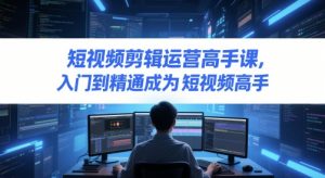短视频剪辑运营高手课,入门到精通成为短视频高手-木石资源网