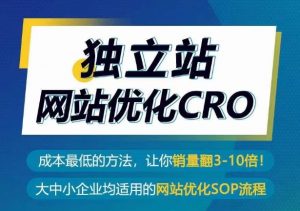 独立站网站优化CRO,成本最低的方法,让你销量翻3-10倍-木石资源网