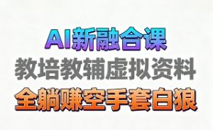 育儿教学教培新玩法,AI生成教学视频,市场大,操作简单,变现天花板非常高-木石资源网