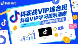 抖音实战VIP综合班,抖音VIP学习规划请晰抖音各种变现渠道-木石资源网