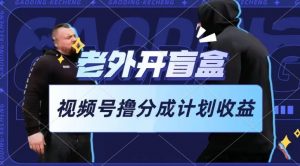 老外开盲盒视频，撸视频号分成计划收益，每天只需一小时，新手小白轻松上手【揭秘】-木石资源网