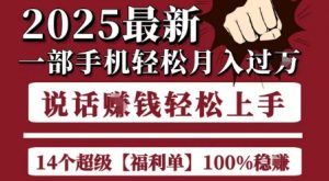 起航哥10个项目8个100%挣钱项目，2025最新一部手机轻松月入过W，简单轻松，无脑操作-木石资源网