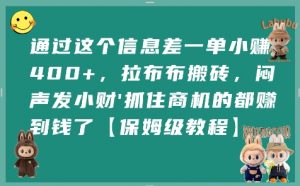 通过这个信息差一单小挣4张+,拉布布搬砖,闷声发小财抓住商机的都挣到钱了【保姆级教程】-木石资源网