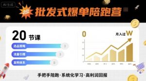 批发式爆单陪跑营,20节课带你实现批发式爆单,带你经松月入过W-木石资源网