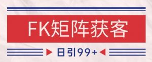 小红书某音FK赛道引流获客 自热矩阵日引200+【揭秘】-木石资源网