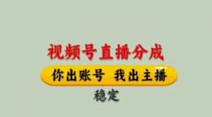 视频号直播分成,全程托管招募,单月轻松变现8k【揭秘】-木石资源网