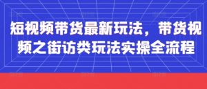 短视频带货最新玩法,带货视频之街访类玩法实操全流程-木石资源网