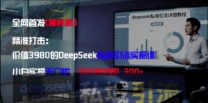 精准打击:价值3980的DeepSeek私域引流实操课,小白实操无门槛,日引精准粉300+-木石资源网