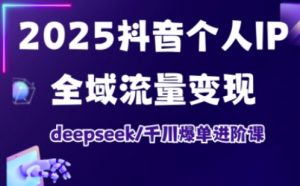 2025抖音个人IP全域流量变现进阶课,deepseek千川爆单进阶课-木石资源网