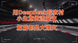 用DeepSeek写小生意做流量主,篇篇都是大爆文-木石资源网