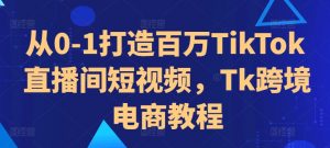 从0-1打造百万TikTok直播间短视频,Tk跨境电商教程-木石资源网
