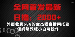 全网首发最新，日撸2000+，外面收费688的金杰猫直播间搭建，保姆级教程小白可操作【揭秘】-木石资源网